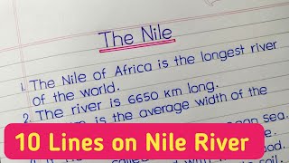 10 lines on Nile river || River Nile paragraph || Let's write ||