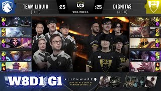 Team Liquid vs Dignitas | Week 8 Day 1 S10 LCS Summer 2020 | TL vs DIG W8D1