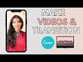 How to make videos with animation and music in Canva| Add video transition