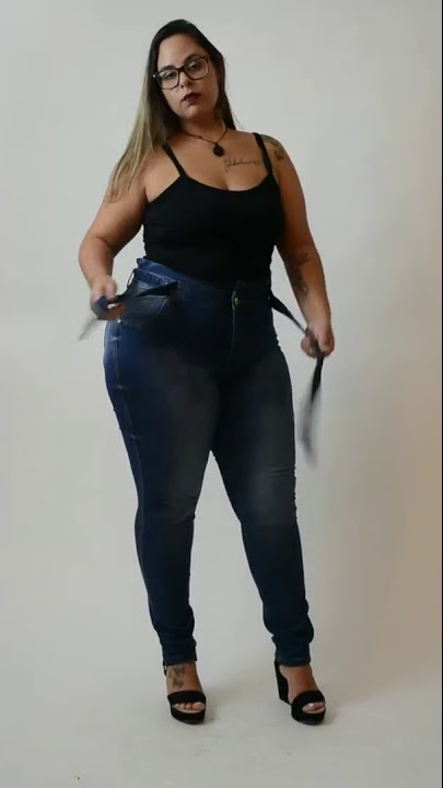 Calça Jeans Credencial Plus Size Clochard Jaciole Azul