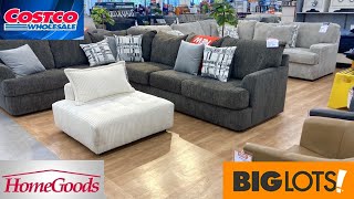 BIG LOTS HOMEGOODS COSTCO FURNITURE SOFAS ARMCHAIRS TABLES SHOP WITH ME SHOPPING STORE WALK THROUGH