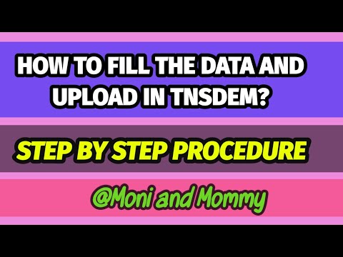 How to upload the data in TNSDEM/Step by step procedure