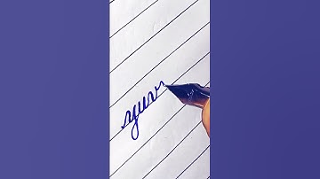 writing a name "Yuvaraj" in cursive🖋 #shorts