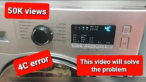 4C Error in Samsung Washing Machine. Solve it in easy steps 4C error Water pressure issue #4c#error