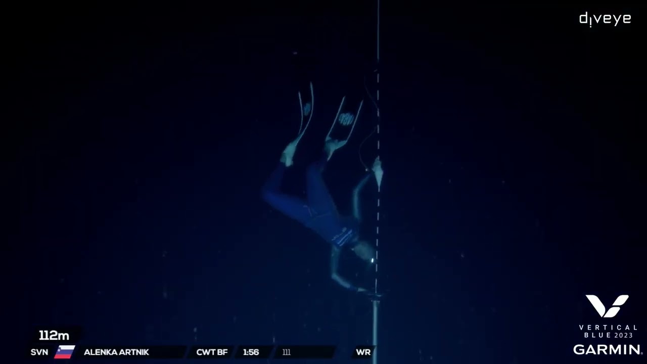 Alenka Artnik from Slovenia WORLD RECORD | bi-fins | 111m | CWTB