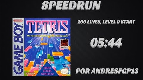 Tetris (Gameboy) 100 lines, level 0 start Speedrun Former PB in 05:44 by andresfgp13