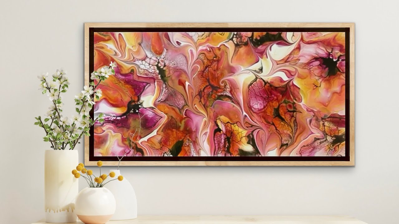 101. How Many Blooms Can You Fit on a Canvas in Fluid Art Acrylic Paint Pouring?