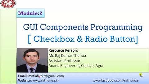MATLAB GUI programming for checkbox and radio button [Hindi/Urdu]