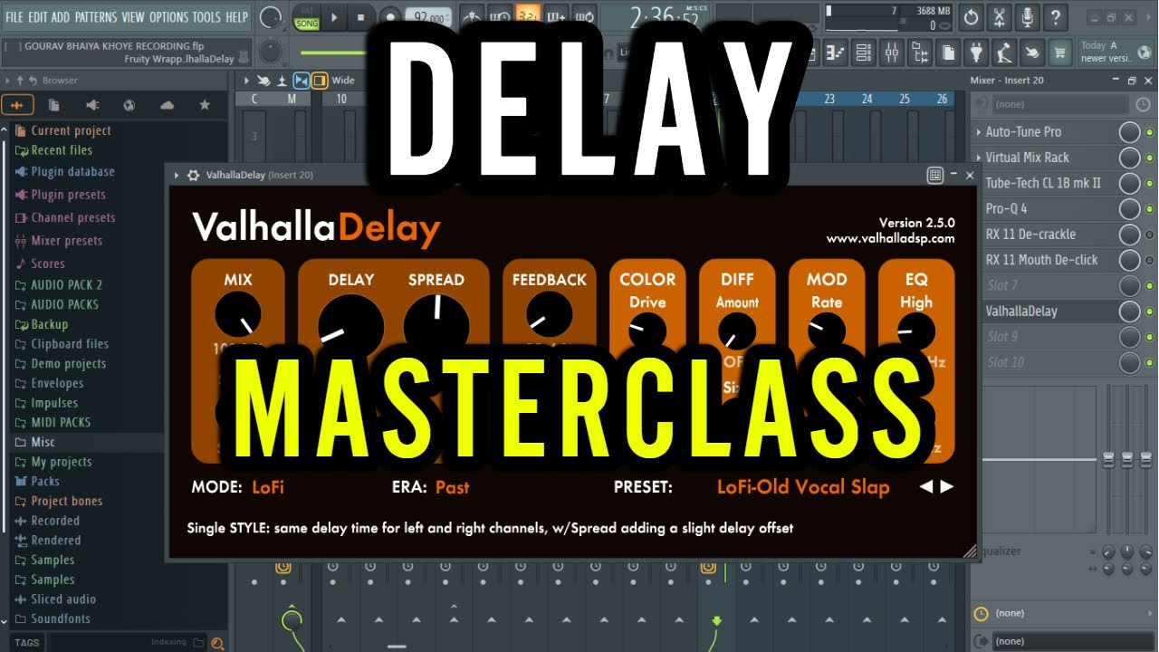 Delay Masterclass - Valhalla Delay l Delay Hindi Tutorial 2025  l Fl Studio Hindi l Music Bana Lo