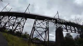 Pathway to Enola Low Grade Trestle Bridge from Safe Harbor Dam #hiking #trail