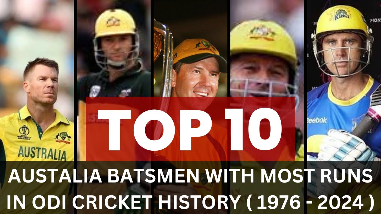 Top 10 Australia Batsmen with Most Runs in ODI Cricket History ( 1972 ...