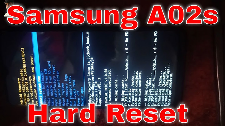 How to factory reset samsung galaxy a02s