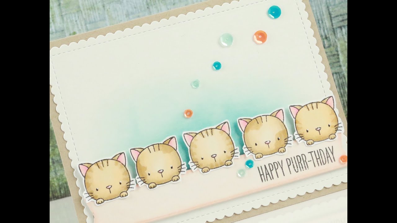 Happy Purr day | Making your dies cuts longer| Partial Die-cutting | Birthday Series #4