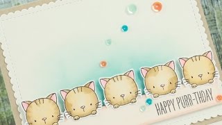Happy Purr day | Making your dies cuts longer| Partial Die-cutting | Birthday Series #4