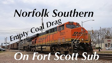 NB Empty Norfolk Southern Coal Drag on the Fort Scott Sub in Lenexa, KS 3-12-17 2:11pm