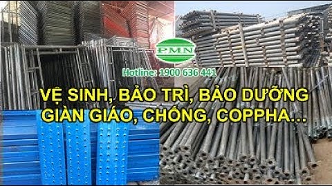 Vệ sinh cốt pha, giàn giáo bằng máy phun nước áp lực cao | GIÀN GIÁO PHẠM MINH NGUYÊN