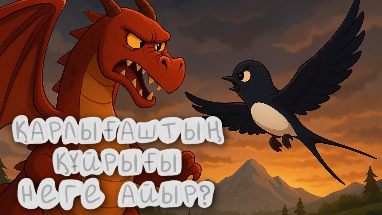 🕊️ҚАРЛЫҒАШТЫҢ құйрығы неге айыр? #ертегі #қазақша #қазақшамультфильм
