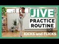 JIVE PRACTICE ROUTINE | KICKS and FLICKS