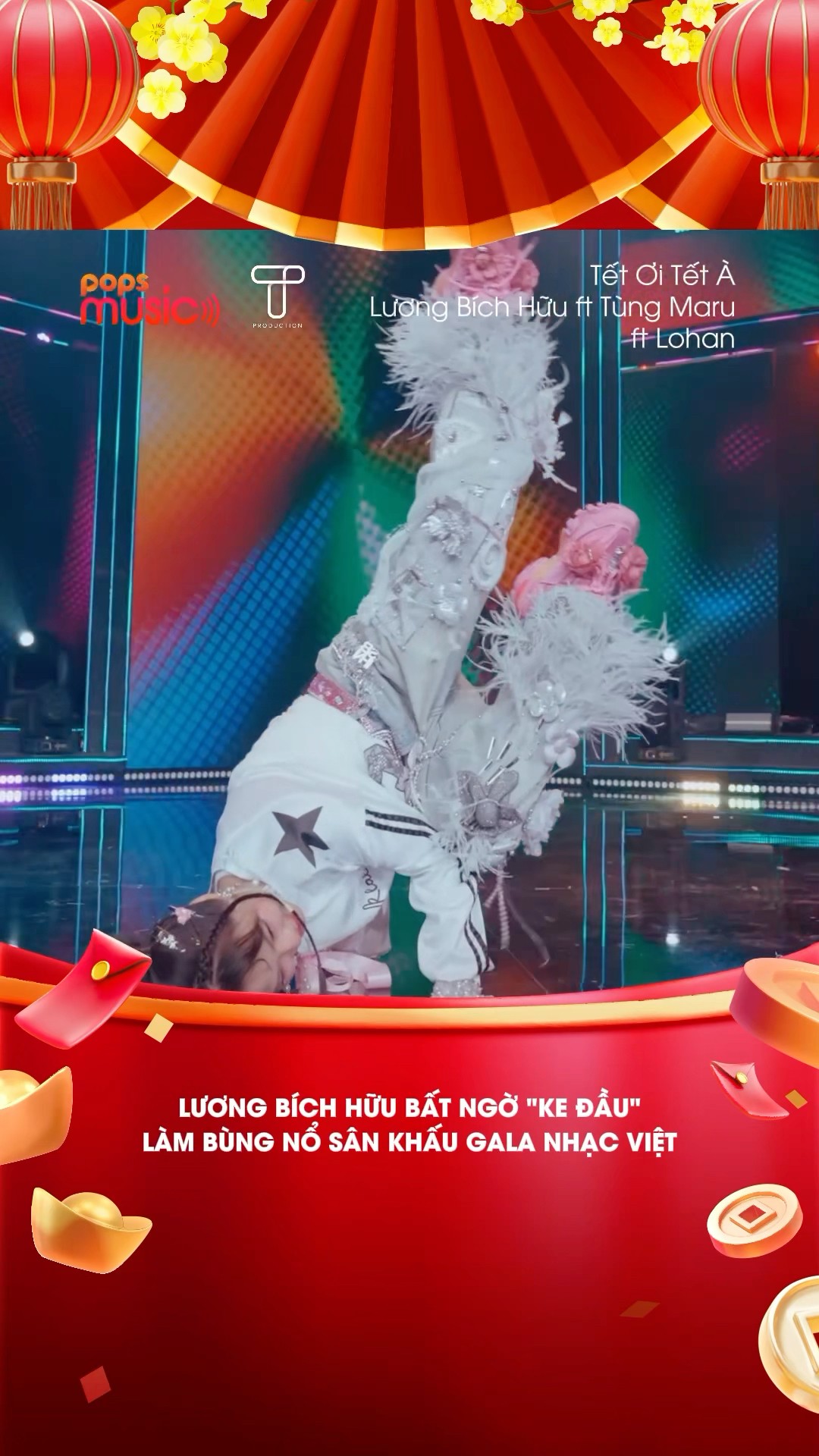 Lương Bích Hữu bất ngờ “ke đầu” làm bùng nổ sân khấu Gala Nhạc Việt