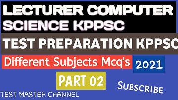 Kppsc computer science lecturer || Test preparation part 2| Most Important Mcq