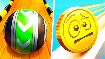 Sky Rolling Ball 3d Vs Coin Rush - All Level Gameplay Android,iOS - NEW APK UPDATE RunGames