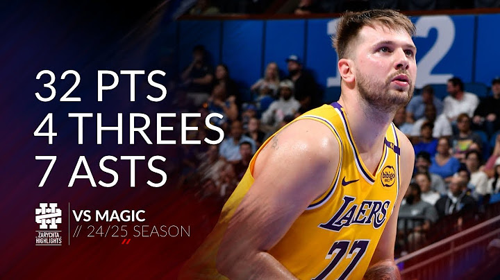 Luka Doncic 32 pts 4 threes 7 asts vs Magic 24/25 season