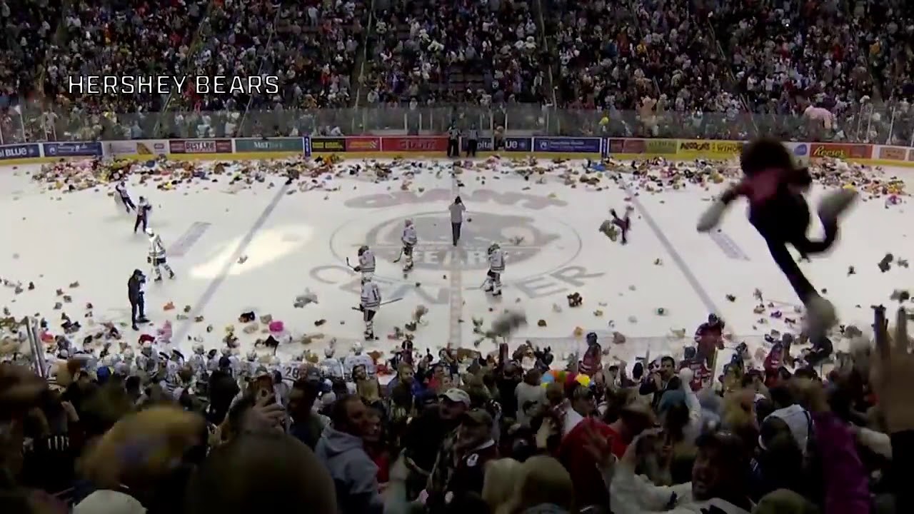 Hershey Bears collect 34,798 toys to set new Teddy Bear Toss record