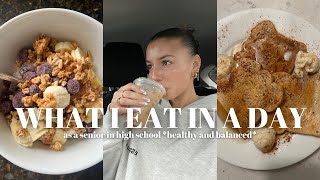 WHAT I EAT IN A DAY // DAY IN THE LIFE: my high protein, balanced diet as a  senior in high school