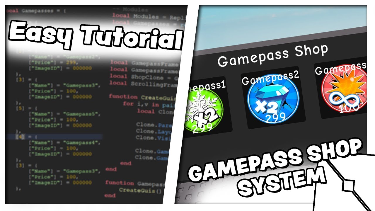 How to Make a GAMEPASS SHOP!