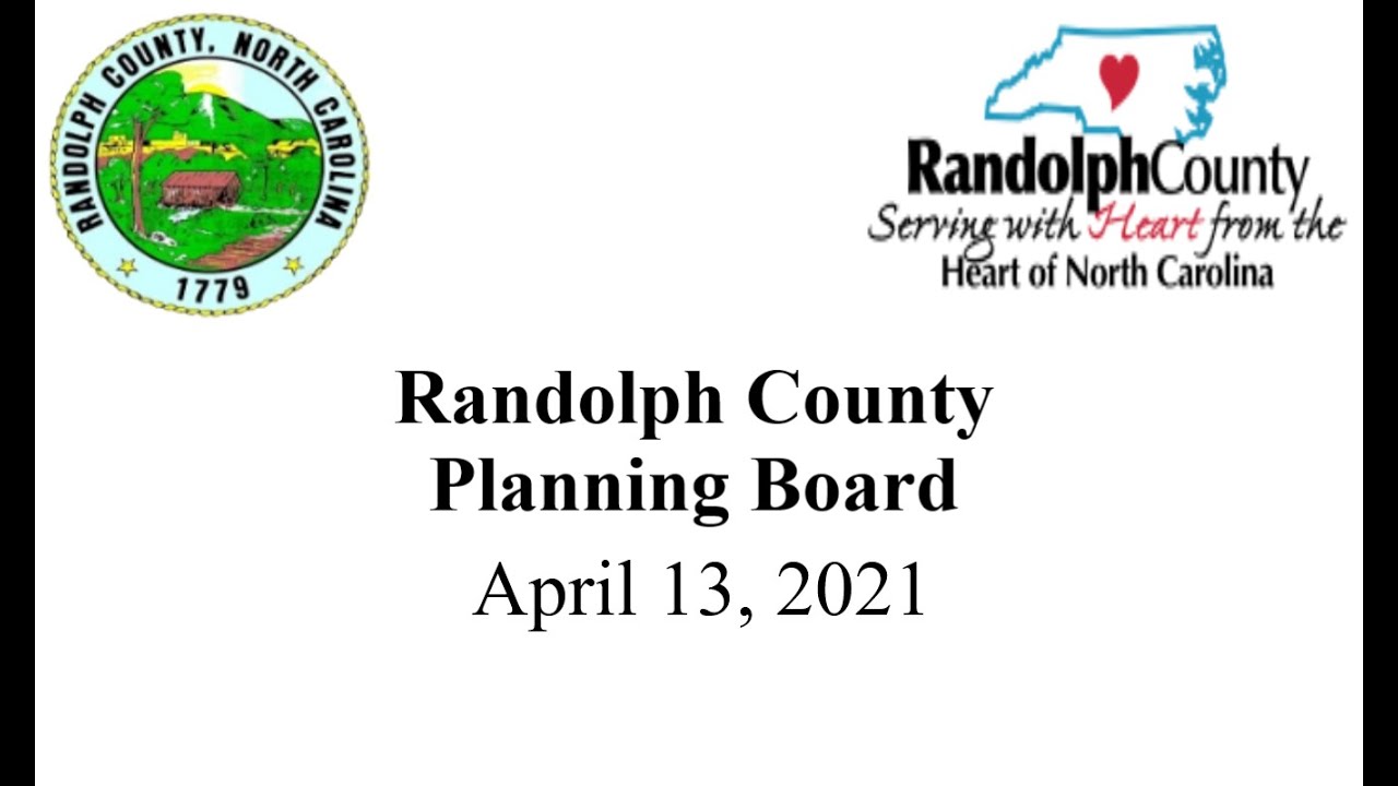 Randolph County, NC Planning Board April 13th, 2021 YouTube