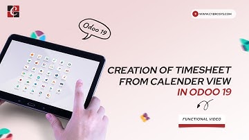 Creation of Timesheet from the Calendar View in Odoo 19 | Timesheet | Odoo 19 Functional Tutorials