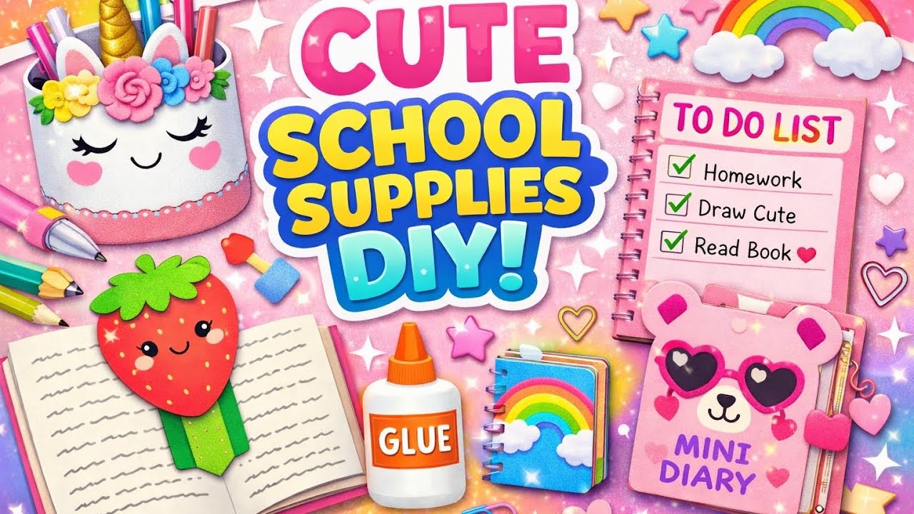 Useful & Cutest School Supplies With Paper  (4 DIYs💡) 