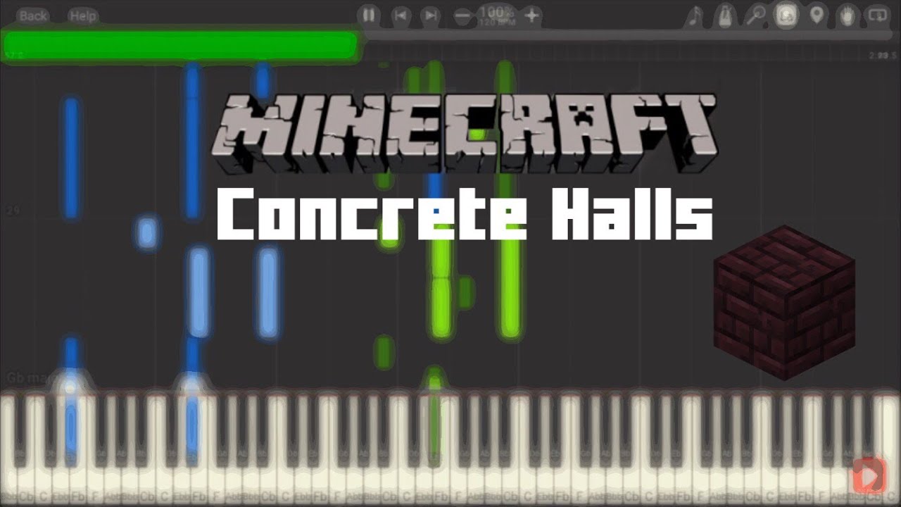 C418 - Concrete Halls // Synthesia | (+MIDI and SHEETS) | Arr. daj does VGM