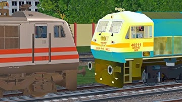 Loco Failed of Pallavan Superfast express || Rescue By WDG4D in Indian Train Simulator