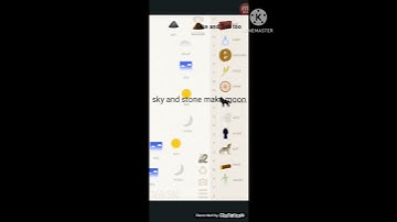 Little Alchemy Short :Making Ash,eruption,cloud,sky,sun,moon day,night,twilight