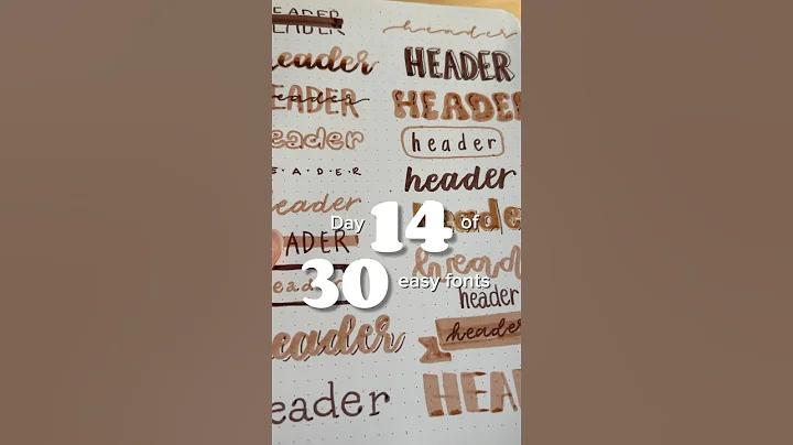 Simple lettering style ✨ day 14 of 30 fonts #handlettering #journal #fonts