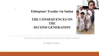 Moriya Tadela, Secondary traumatization among the second generation of Ethiopian Jews 6.16.21