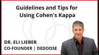 Dr.  Eli Lieber Discusses Cohen's Kappa | Training Center
