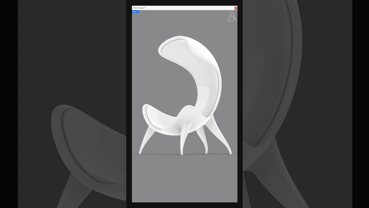 Organic Chair Modeling | Rhino 3D #rhino3d