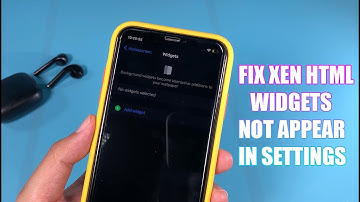 Fix Xen HTML No Widget Appear in Settings
