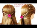 Everyday Hairstyle girl | Low Pigtail with Side Braids for Girls with short or Medium length Hair