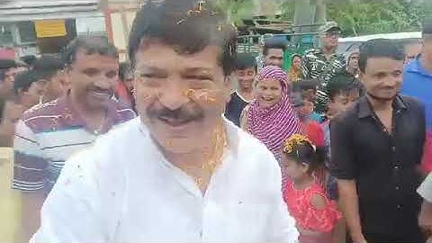 কংগ্রেস বিধায়ক সুদীপ রায় বর্মনের বিজয় মিছিল