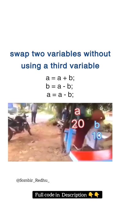 Swap two variables without using third variable. - YouTube