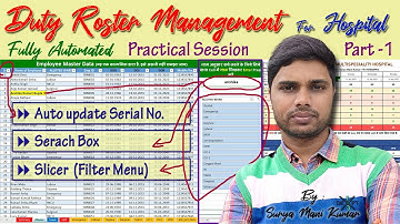 (Practical Session Part 1) Duty Roster for Multiple Shift in Excel