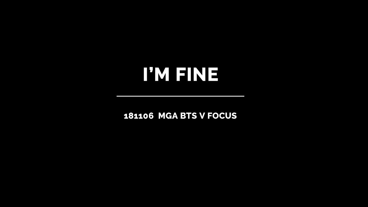 181106 MGA I'M FINE V FOCUS _ 지니뮤직어워드 아임파인 뷔 직캠