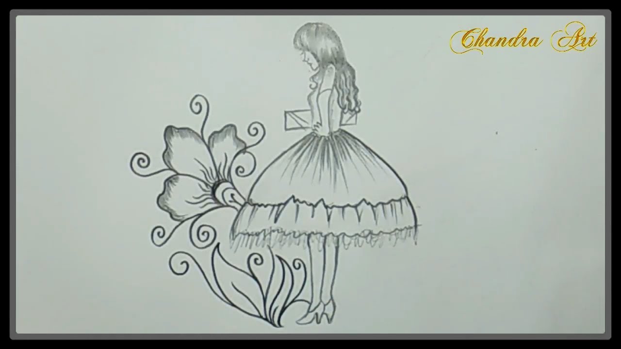 Step By Step Drawing Tutorial |How to draw A Cute Girl with Butterfly |  Face Drawing -Pencil sketch - YouTube