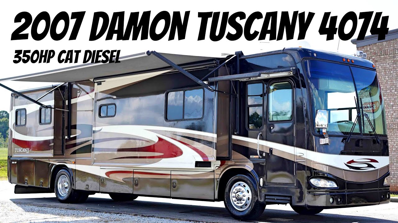 2007 Damon Tuscany 4074 A Class 350HP CAT Diesel Pusher Motorhome