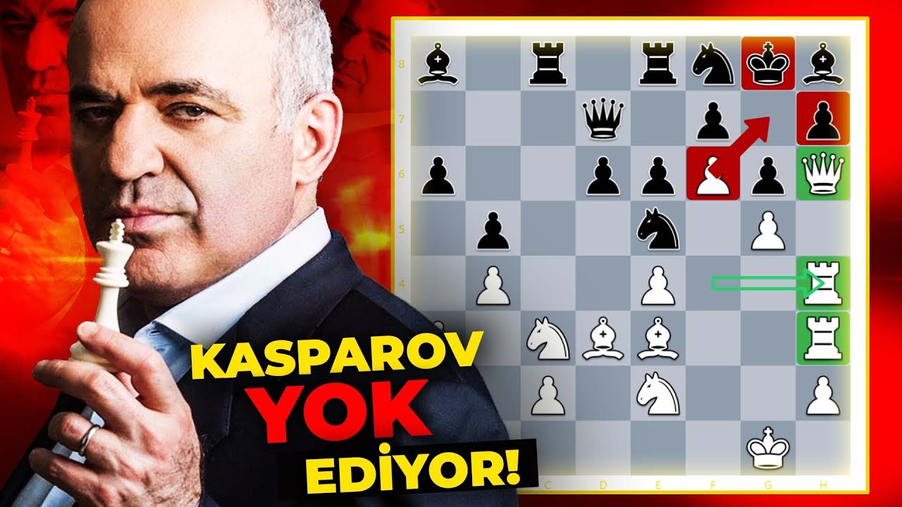 Kasparov Hem Şah Hem Vezir Kanadından Müthiş Saldırıyor! (Kasparov - Anand)