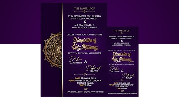 How To Design a LUXURY WEDDING INVITATION CARD | Photoshop Tutorial