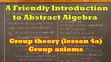 Group theory (lesson 4a): THE GROUP AXIOMS